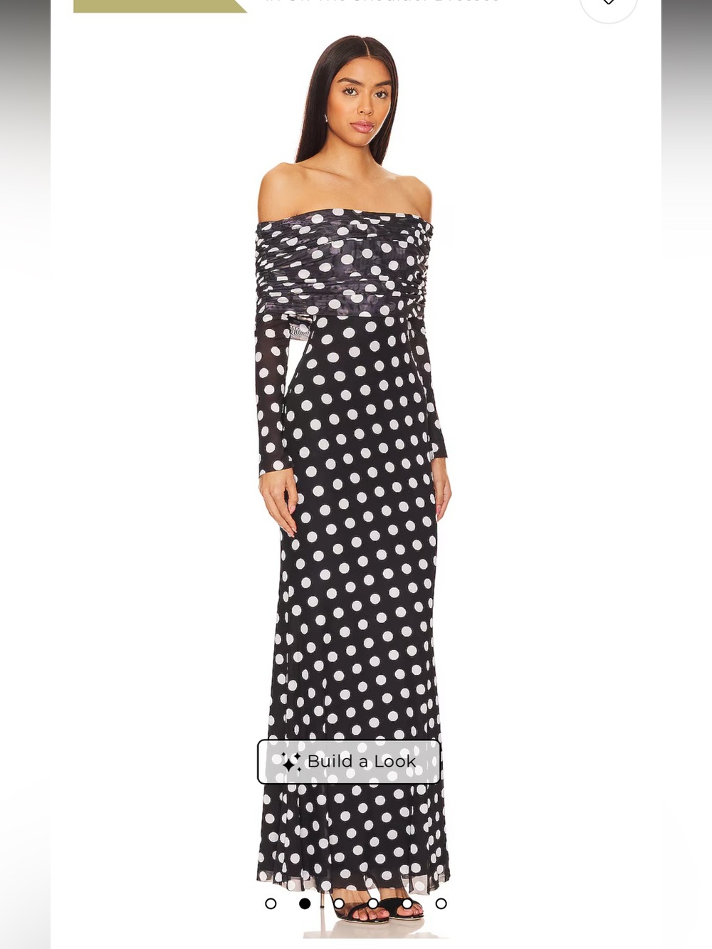AFRM Thelma Dress in Black and White Polka Dot
